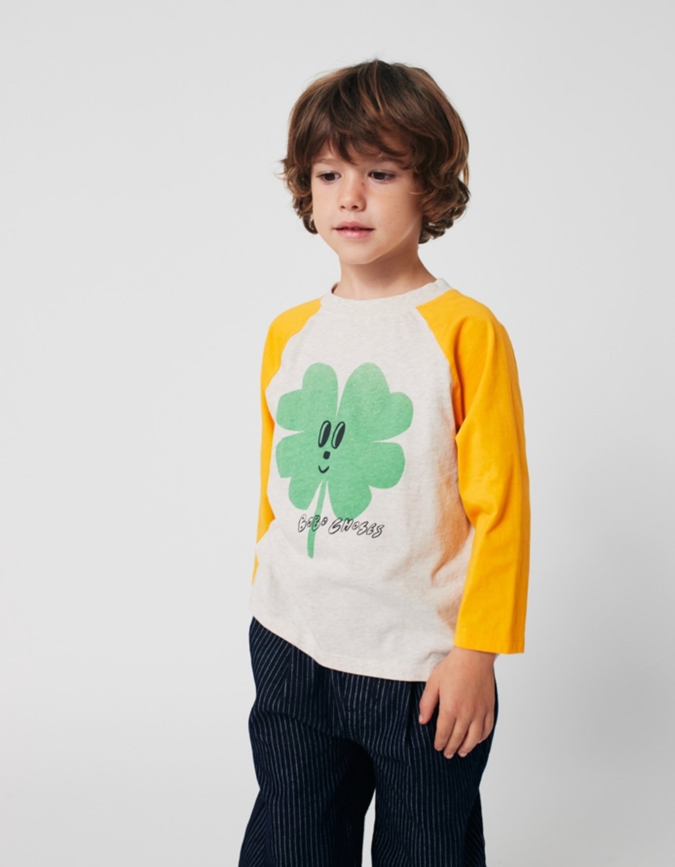 BOBO CHOSES Lucky Clover Ranglan Sleeves T-shirt