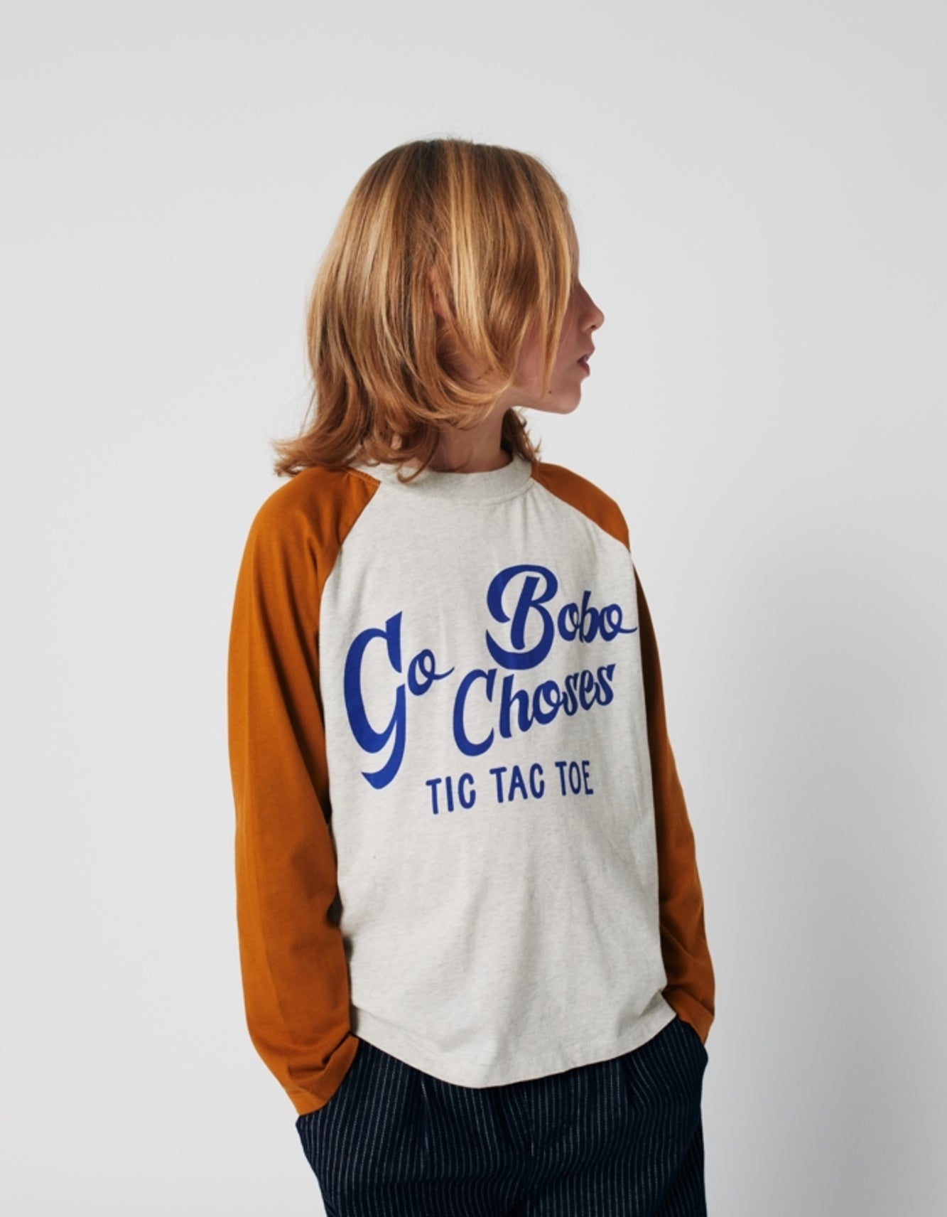 BOBO CHOSES Go Bobo Ranglan Sleeves T-shirt