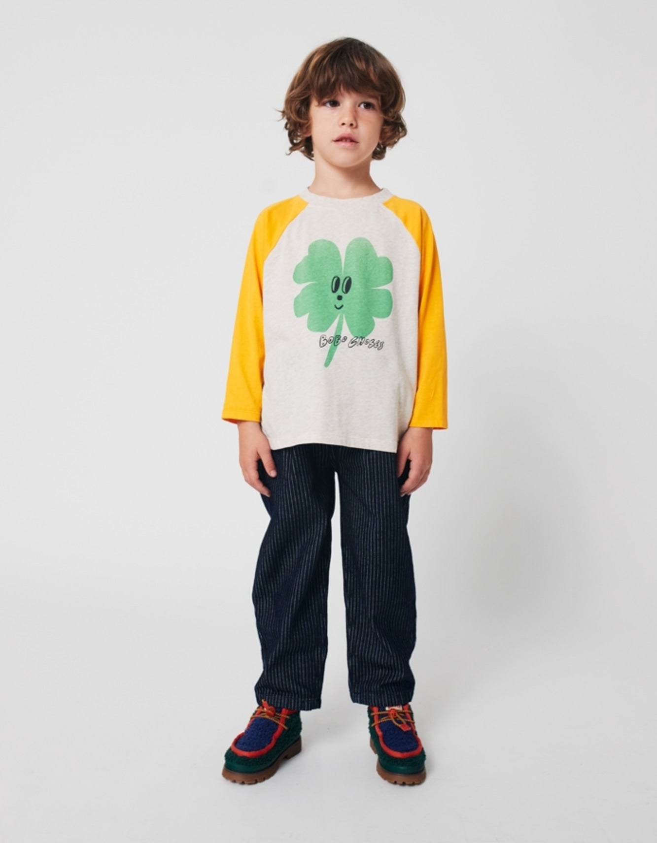 BOBO CHOSES Lucky Clover Ranglan Sleeves T-shirt
