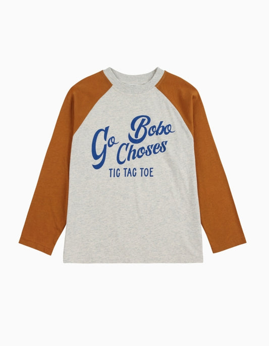 BOBO CHOSES Go Bobo Ranglan Sleeves T-shirt