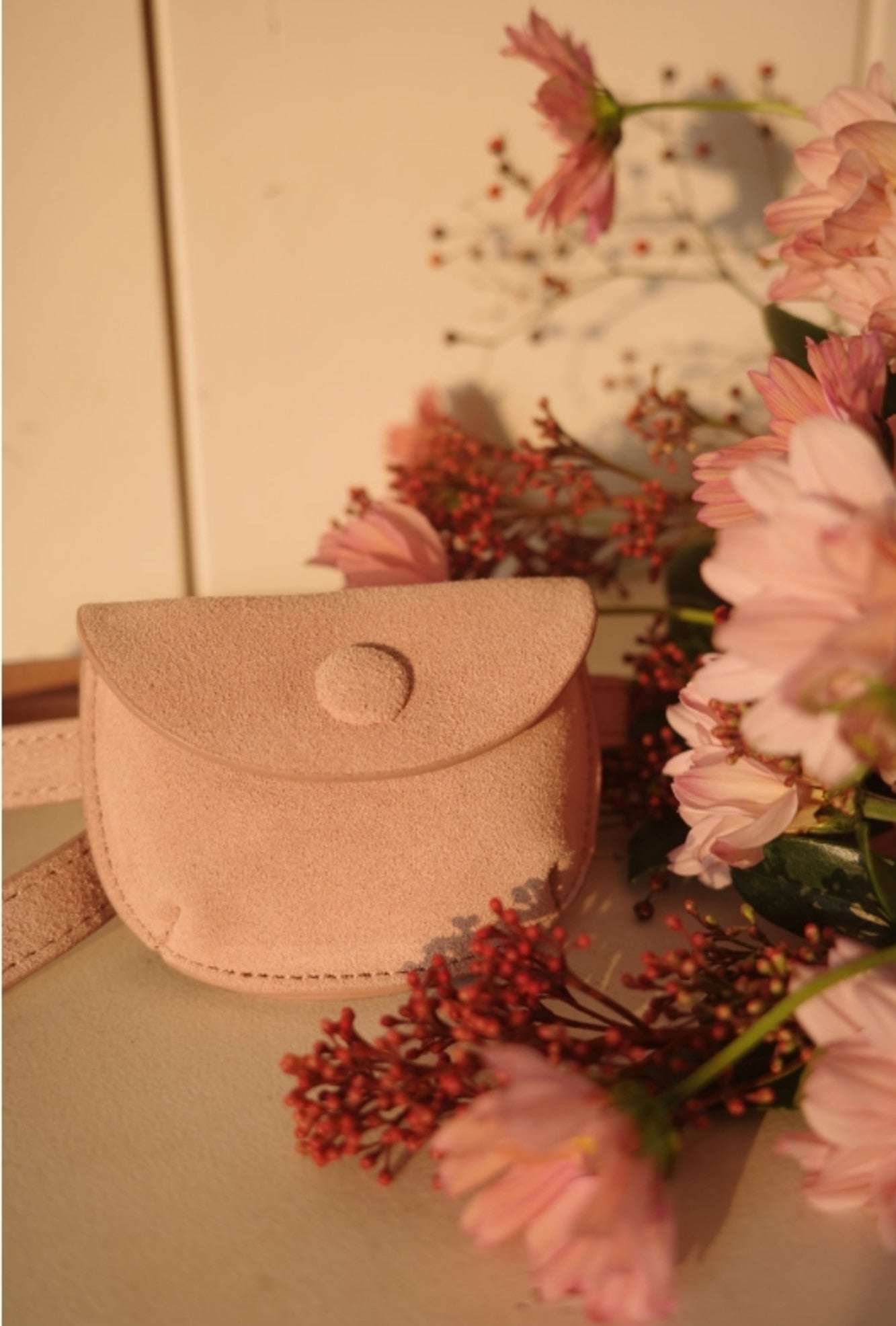ECRIN SUEDE COIN BAG _LIGHT PINK