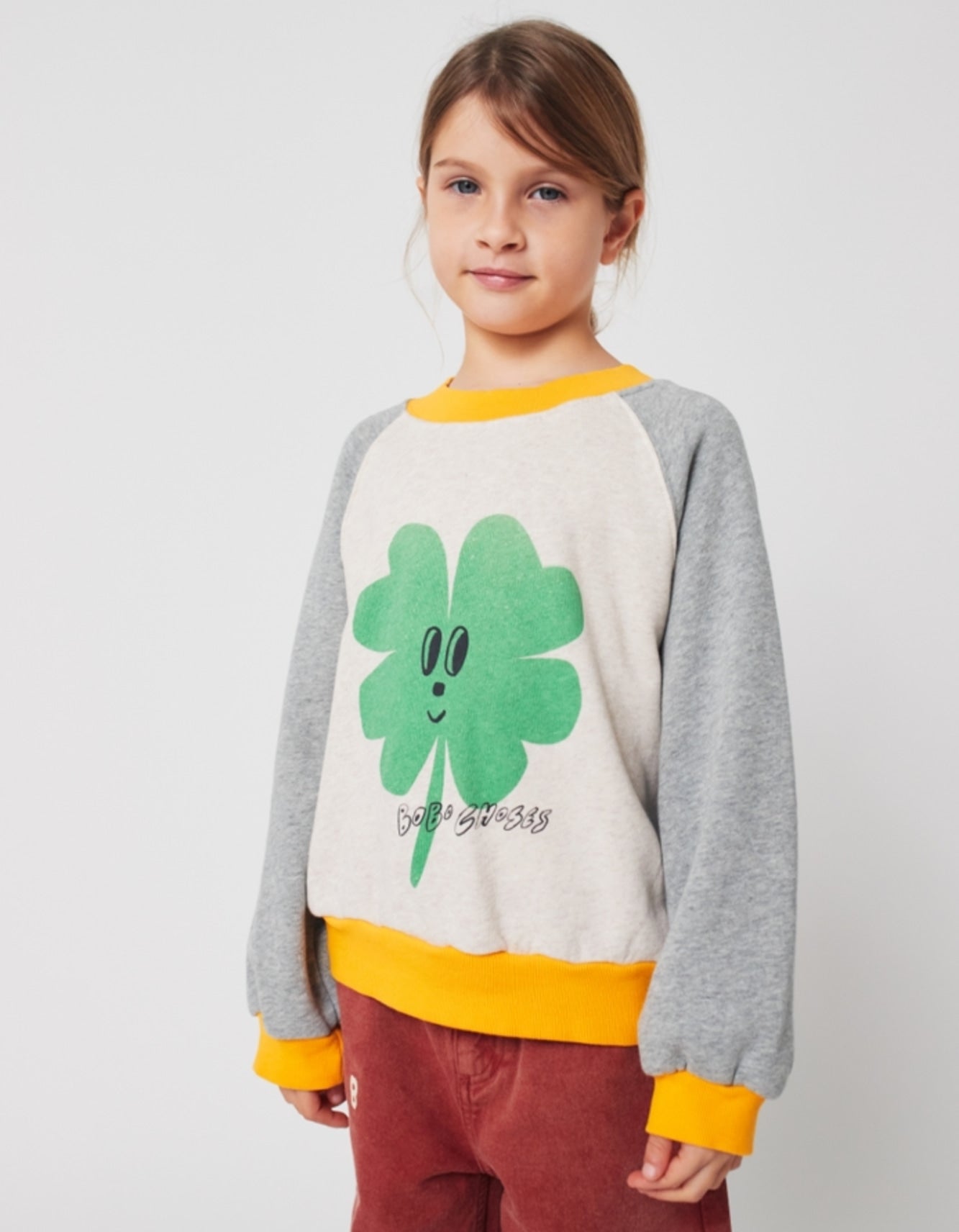 BOBO CHOSES Lucky Clover Ranglan Sweatshirt
