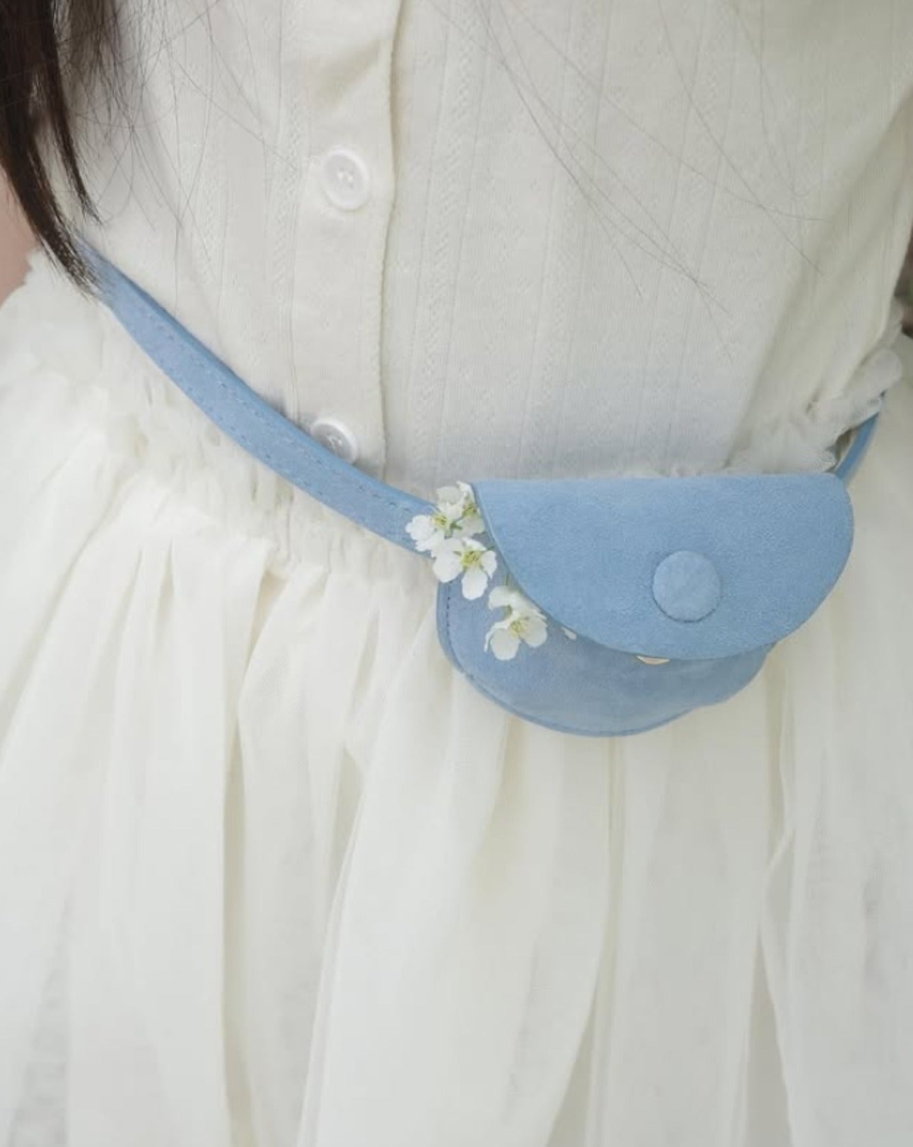 ECRIN SUEDE COIN BAG _BLUE BELL