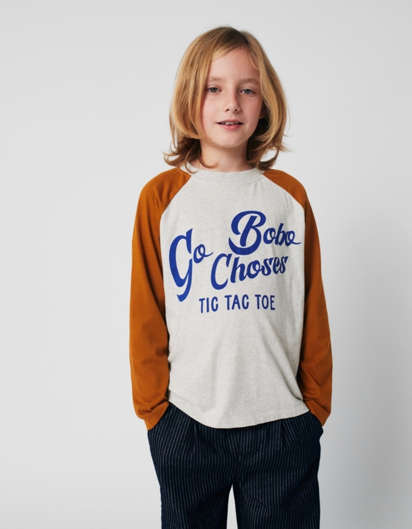 BOBO CHOSES Go Bobo Ranglan Sleeves T-shirt