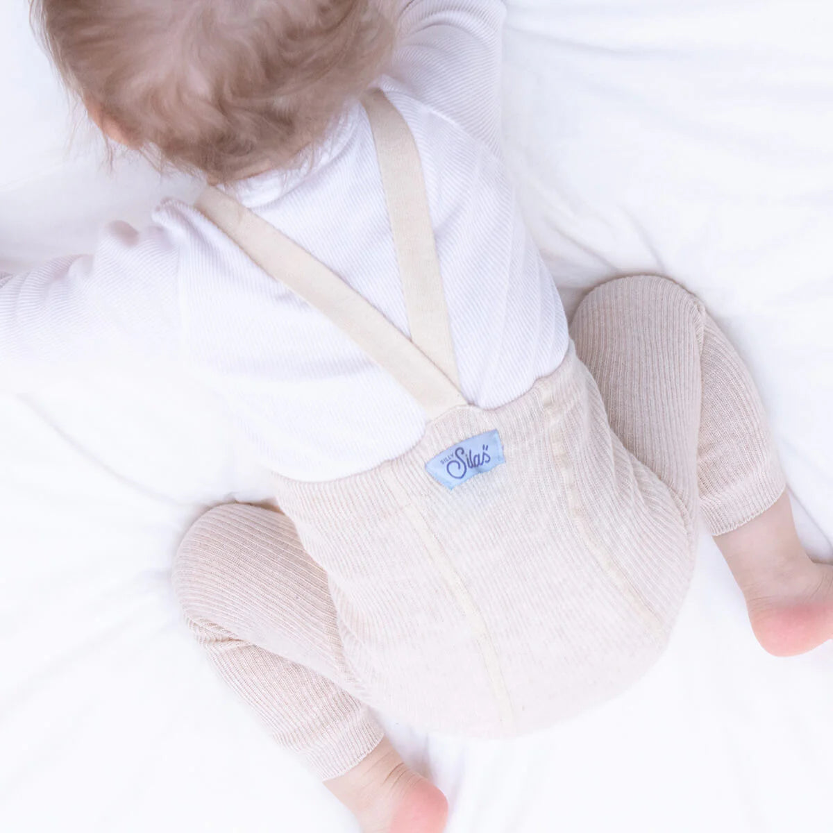 Footless Tights With Braces in Cream Blend by Silly Silas